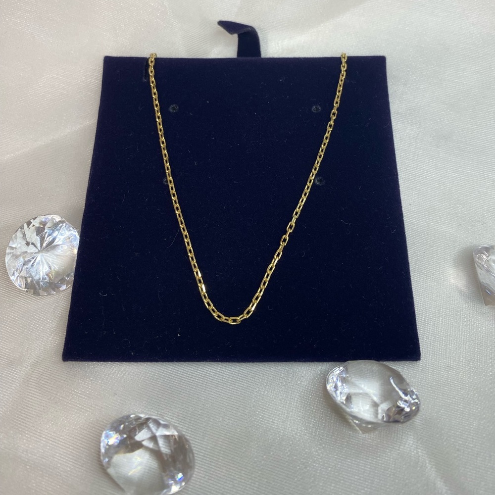 14K YELLOW GOLD small paperclip link chain REAL GOLD 18” - Picture 5 of 13